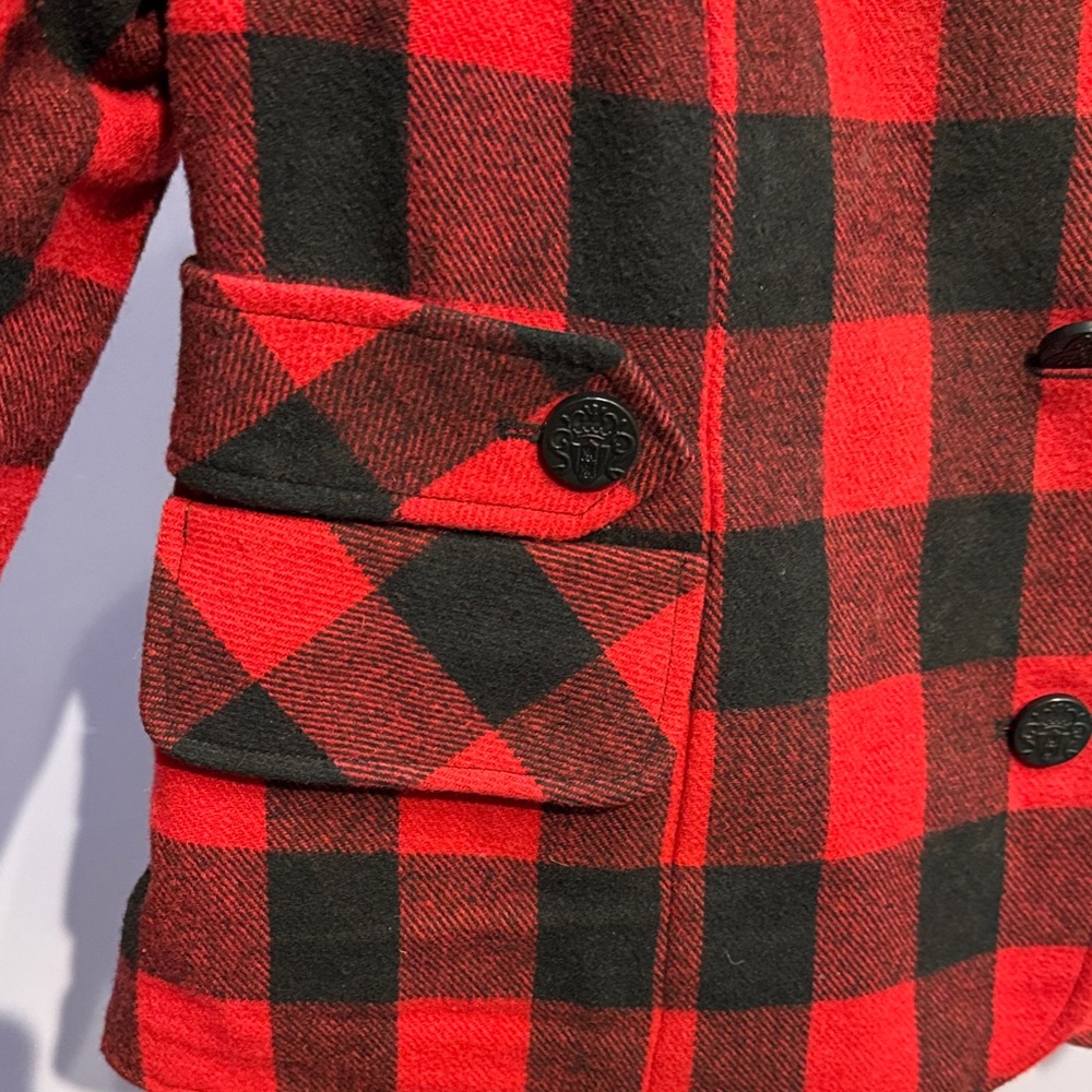 💚Relativity Women's Checkered Red and Black Blazer - Picture 4 of 5